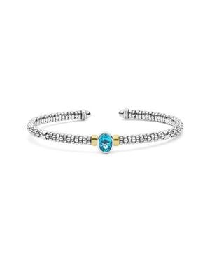 Lagos Signature Caviar 14K Topaz 8-Inch Cuff - Multicolor