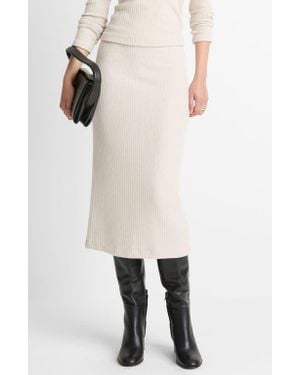 Vince Cozy Rib Skirt - Natural