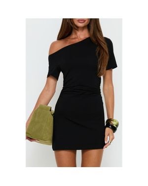 Princess Polly Avriana Off-The-Shoulder T-Shirt - Black