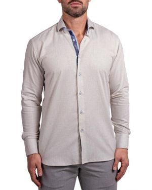 Maceoo Einstein Ascension Contemporary Fit Button-Up Shirt - Gray