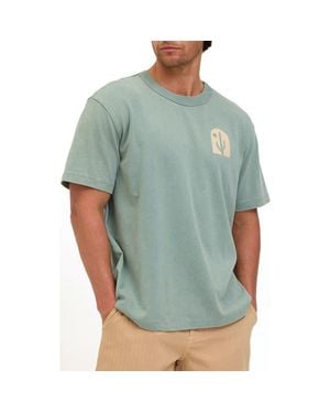 Threads For Thought Lone Cactus Cotton Graphic T-Shirt - Green