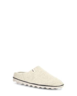 ASPORTUGUESAS Natura Wool Felt Mule - White