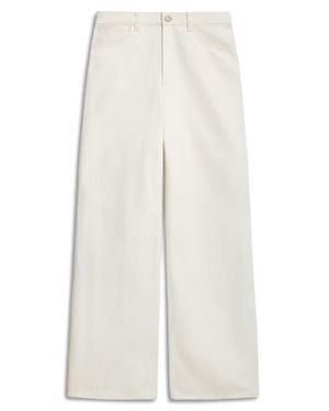 Theory High Waist Wide Leg Jeans - White