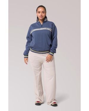 Parks Project Acadia Moose Quarter Zip Fleece - Blue