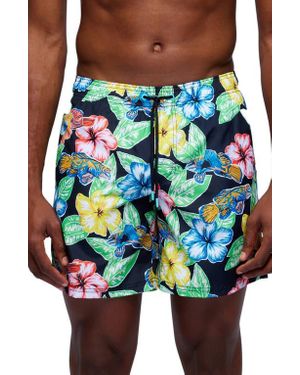 Sundek Floral Board Shorts - Blue