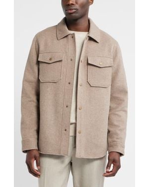 Nordstrom Wool Blend Shirt Jacket - Natural