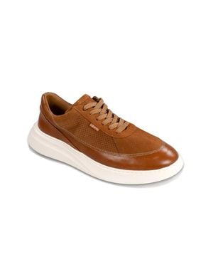 GRAIL Showman Leather Sneaker - Brown