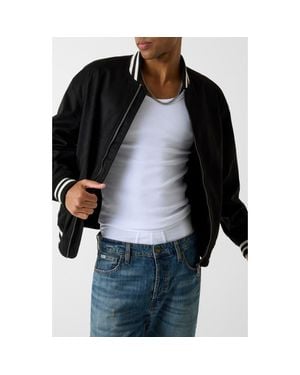 Guess Faux Suede Bomber Jacket - Black