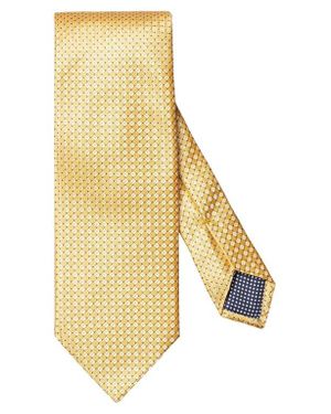 Eton Neat Geometric Silk Tie - Metallic