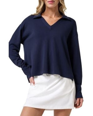Travis Mathew Skyloft V-Neck Pullover - Blue