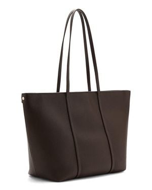 Mango Faux Leather Shopper Bag - Black