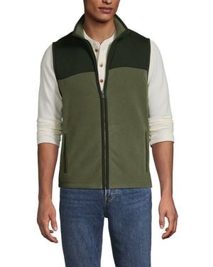 Lands' End Anyweather Raindefense Fleece Vest - Green