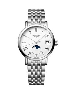 Longines Elegant Collection Moonphase Bracelet Watch, 30Mm - Gray