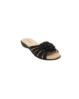 Comfortview The Abigail Slip On Sandal - Black