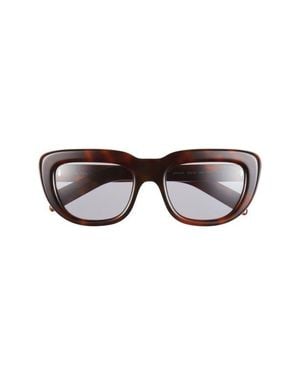 Prada 53Mm Rectangular Sunglasses - Brown