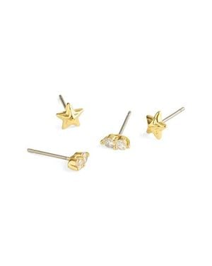 Madewell Star Stud Earring Set - Metallic