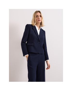 Phase Eight Aubrie Single Button Cropped Blazer - Blue