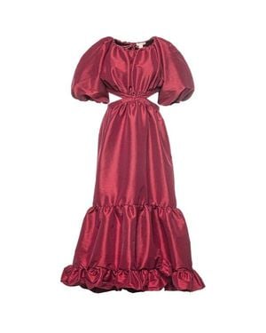 Vasiliki Laila Maxi Taffeta Dress - Red