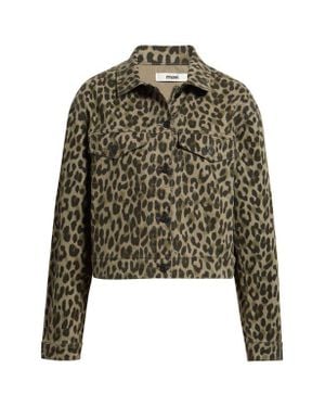 Mavi Leopard Print Denim Jacket - Black