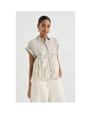 Brunello Cucinelli Dazzling Dégradé Shirt - White