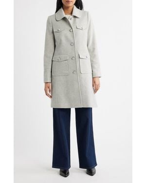 Cece Herringbone Flap Pocket Coat - Multicolor