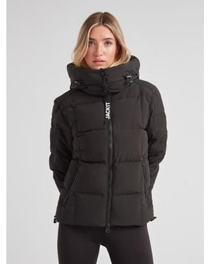 Jacket Ez Boxed Racer Hooded Puffer Coat - Gray