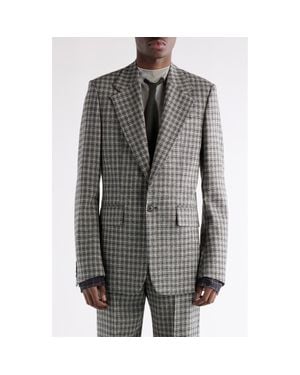 Acne Studios Juman Check Wool Mouliné Twill Blazer - Gray
