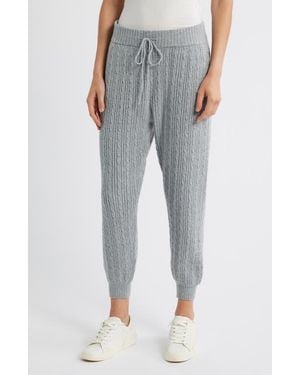 City Blues Cable Knit Sweater Sweatpants - Gray