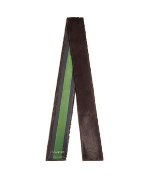 Cynthia Rowley Out East Faux Fur Silk Scarf - White