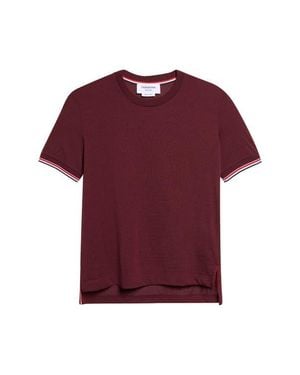 Thom Browne Tipped Stretch Wool T-Shirt - Red