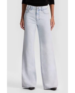 Alice + Olivia Chic High Waist Wide Leg Jeans - Blue