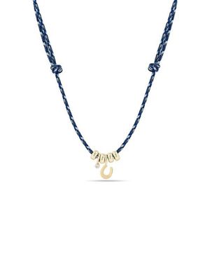 Zoe Chicco Paracord Horseshoe Charm Necklace - White