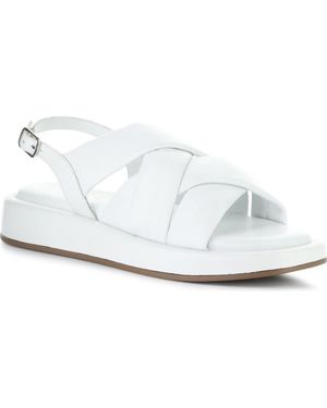 Bos. & Co. Brixin Slingback Platform Wedge Sandal - White