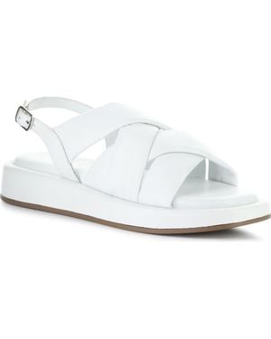Bos. & Co. Brixin Slingback Platform Wedge Sandal - White