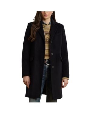 Ralph Lauren Longline Wool Blend Coat - Black