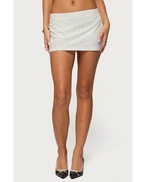 Edikted Maive Pinstripe Mini Skort - White