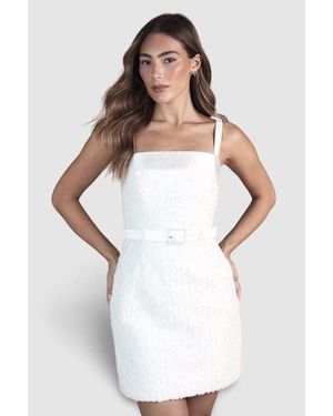 Coast Strappy Embellished Mini Dress - White