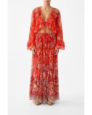 CAMILLA Tiered Skirt With Ruffle Detail
