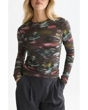 Scotch & Soda Print Long Sleeve T-Shirt - Black
