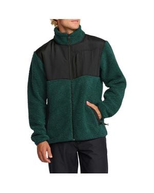 Billabong Boundary Summit Fleece Zip-Up Jacket - Green