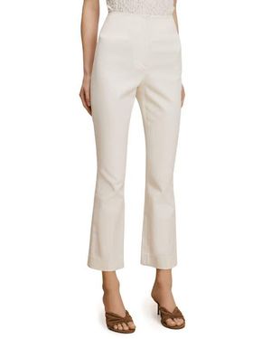 Veronica Beard Althea Crop Stretch Cotton Pants - Natural
