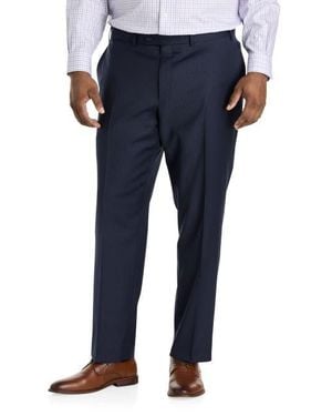 JV Reflex Big & Tall Flat-Front Suit Pants - Blue