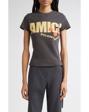 Paloma Wool Amici Logo Graphic T-Shirt - Black