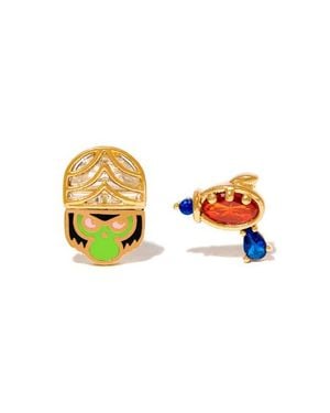 Girls Crew The Powerpuff Girls Mojo Jojo Mismatched Stud Earrings - Metallic