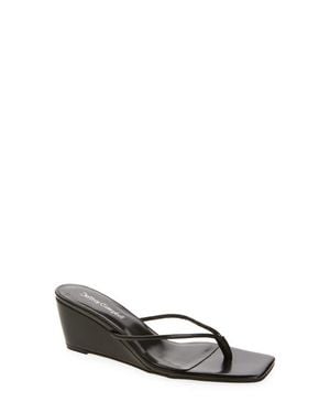 Jeffrey Campbell Simplicity Wedge Flip Flop - Black