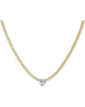 HauteCarat Trillion Cut Lab Grown Diamond Pendant Necklace - Metallic