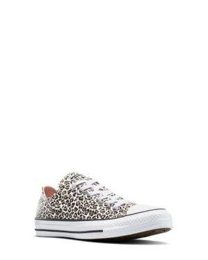Converse Gender Inclusive Chuck Taylor All Star Leopard Spot Canvas Low Top Sneaker - White