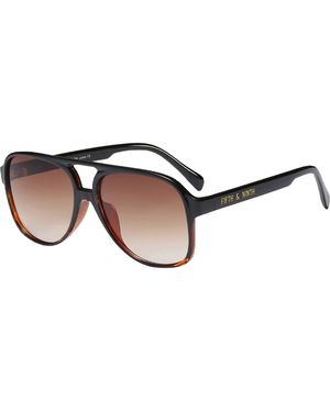 Fifth & Ninth Kingston Aviator 60Mm Oval Sunglasses - Black
