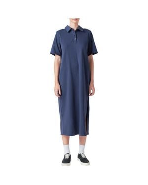 Grey Lab Polo Midi Dress - Blue
