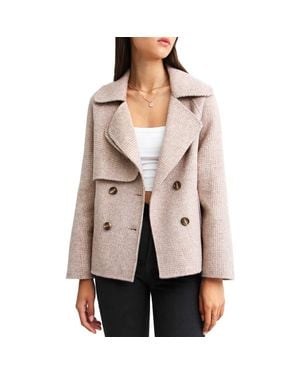Belle & Bloom I'M Yours Wool Blend Peacoat - Natural